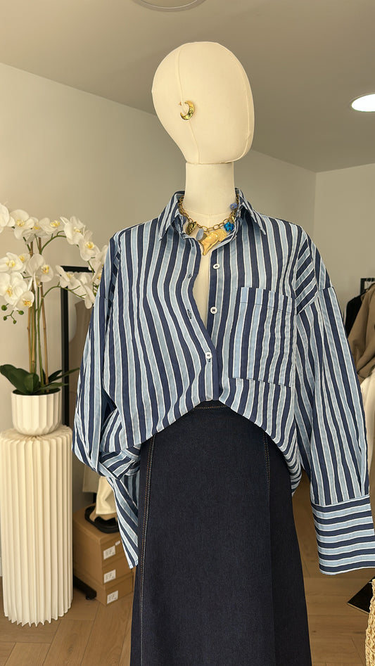 Chemise rayé bleu