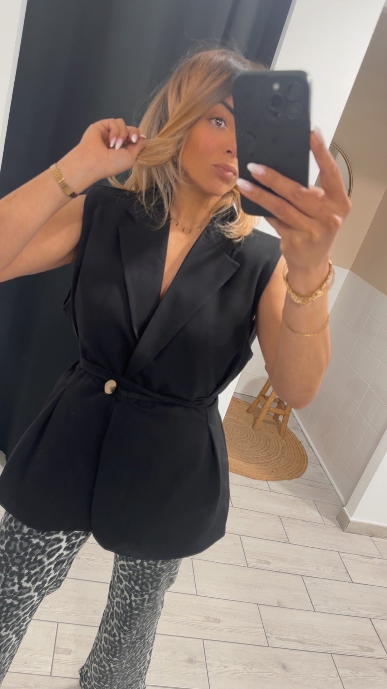 Veste sans manches noire