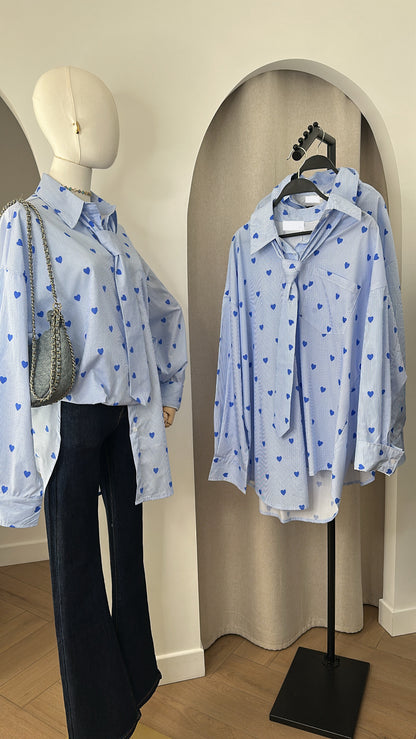 Chemise coeur-cravate