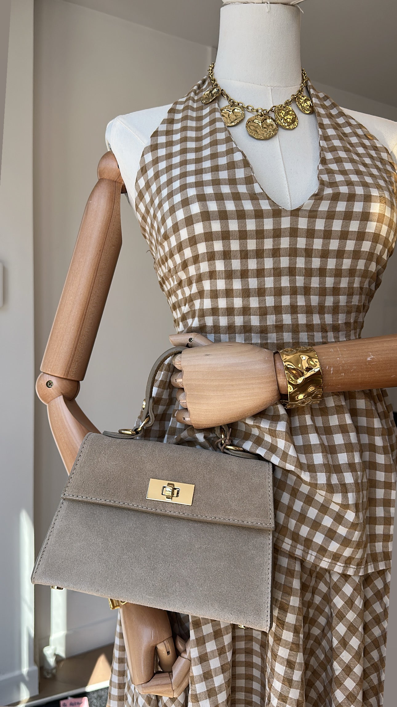 Leather H bag