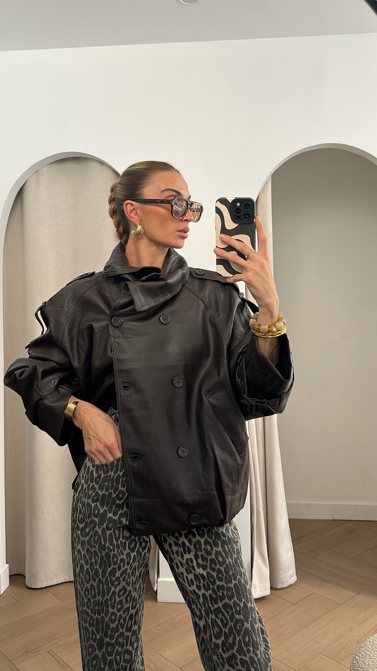 Veste aviateur simili cuir