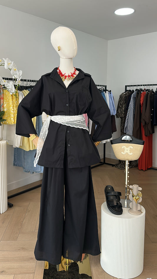 Ensemble pantalon chemise oversize