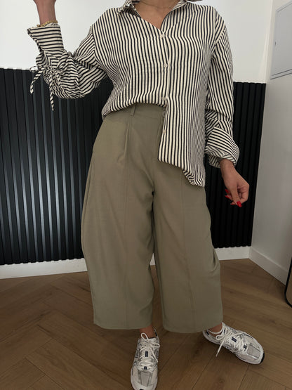 Chemise rayé manche structurée