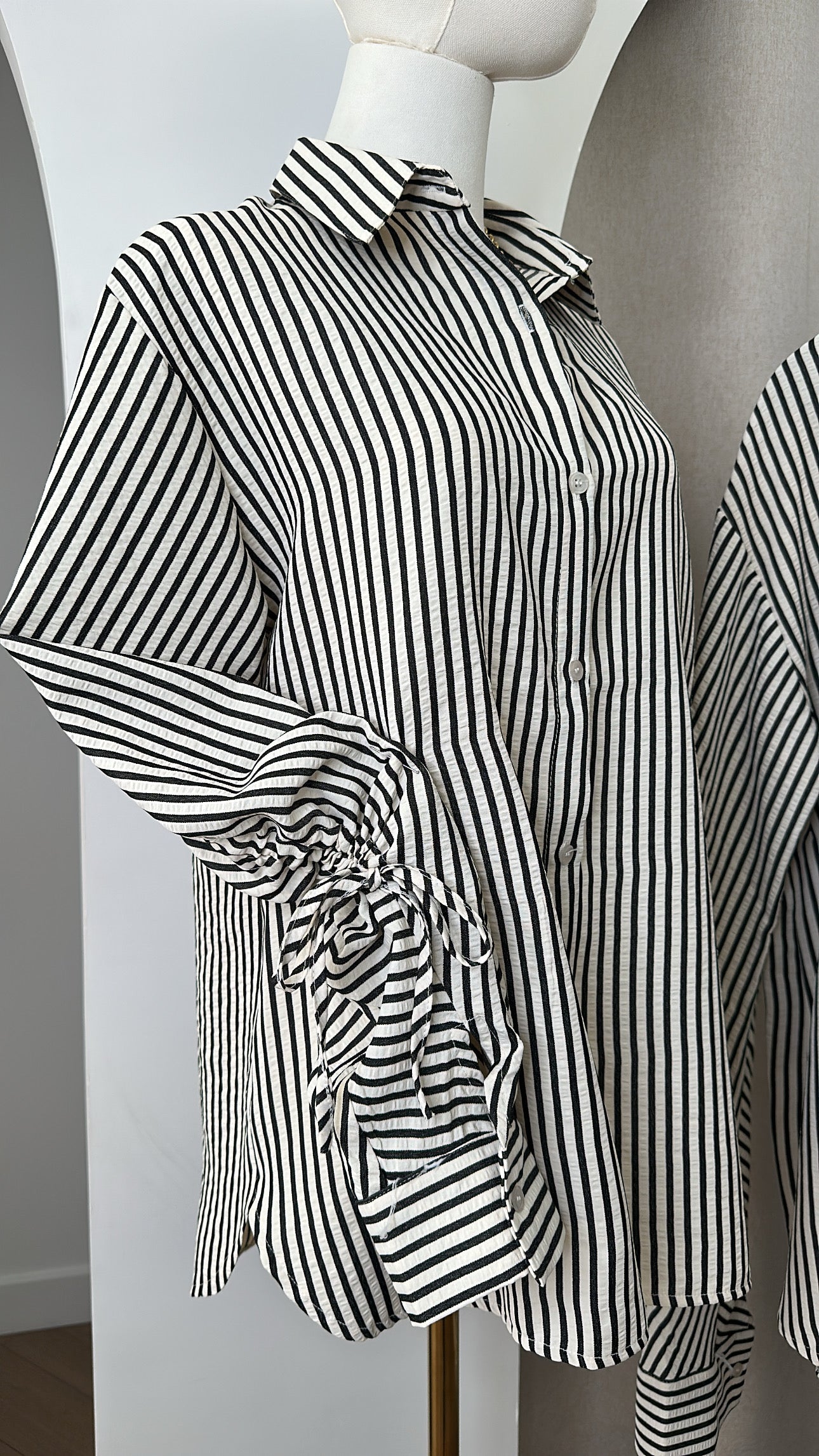 Chemise rayé manche structurée