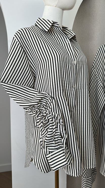 Chemise rayé manche structurée