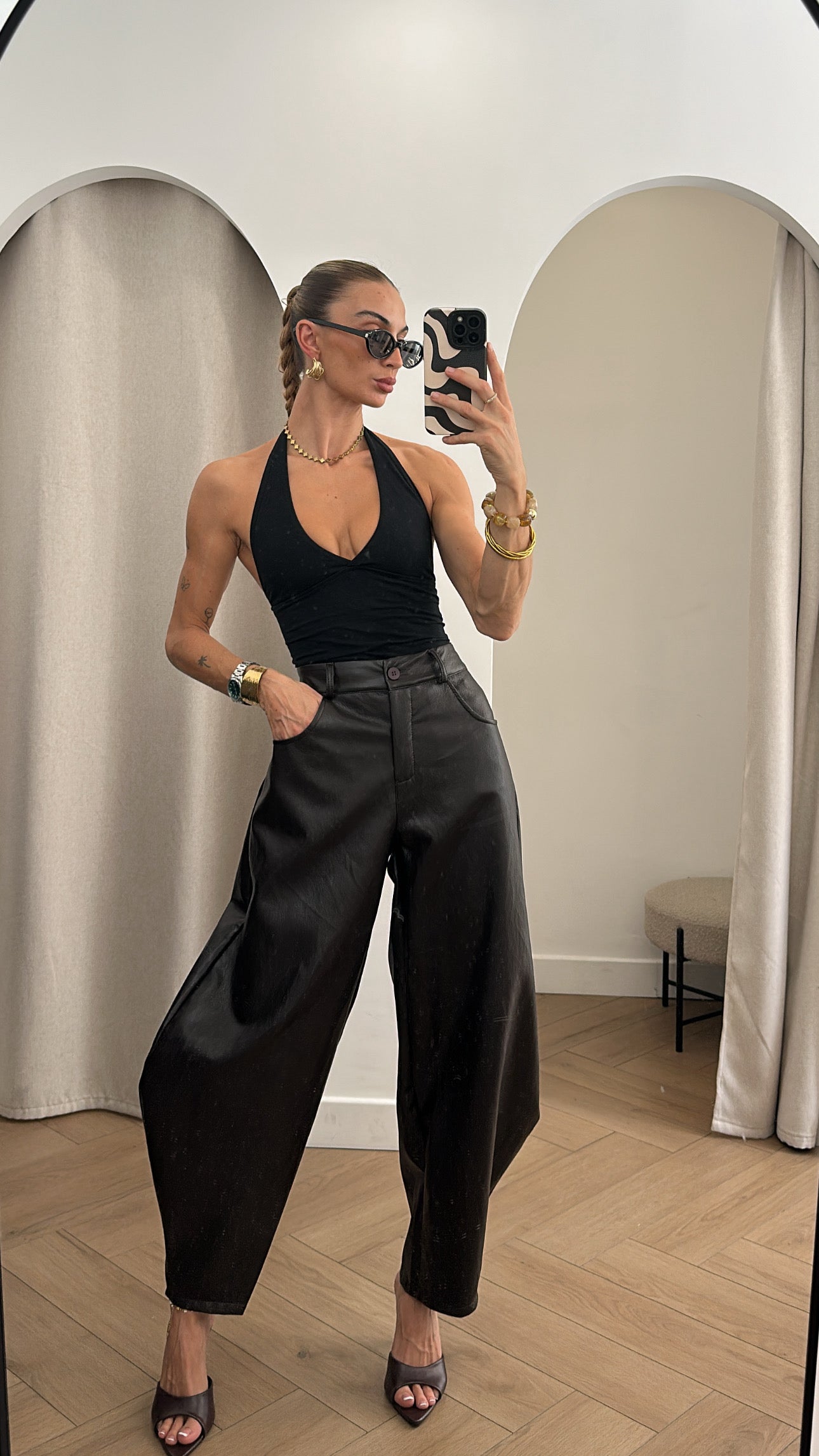 Pantalon simili cuir
