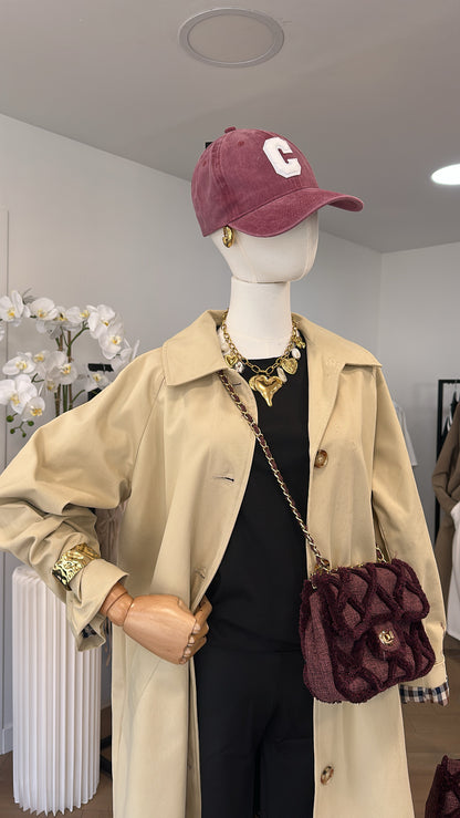 Straight trench coat