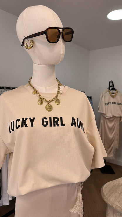 T-shirt lucky girl aura