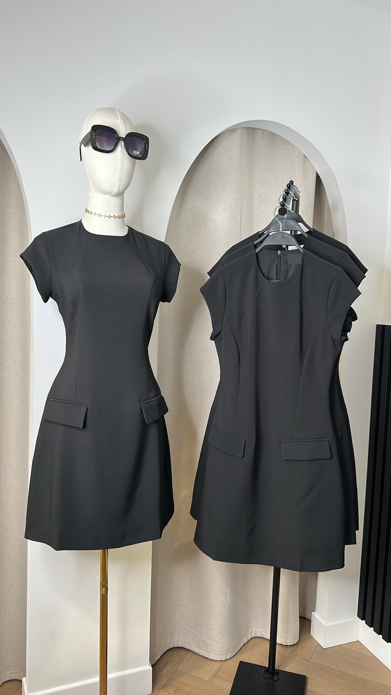 Robe trapèze noir
