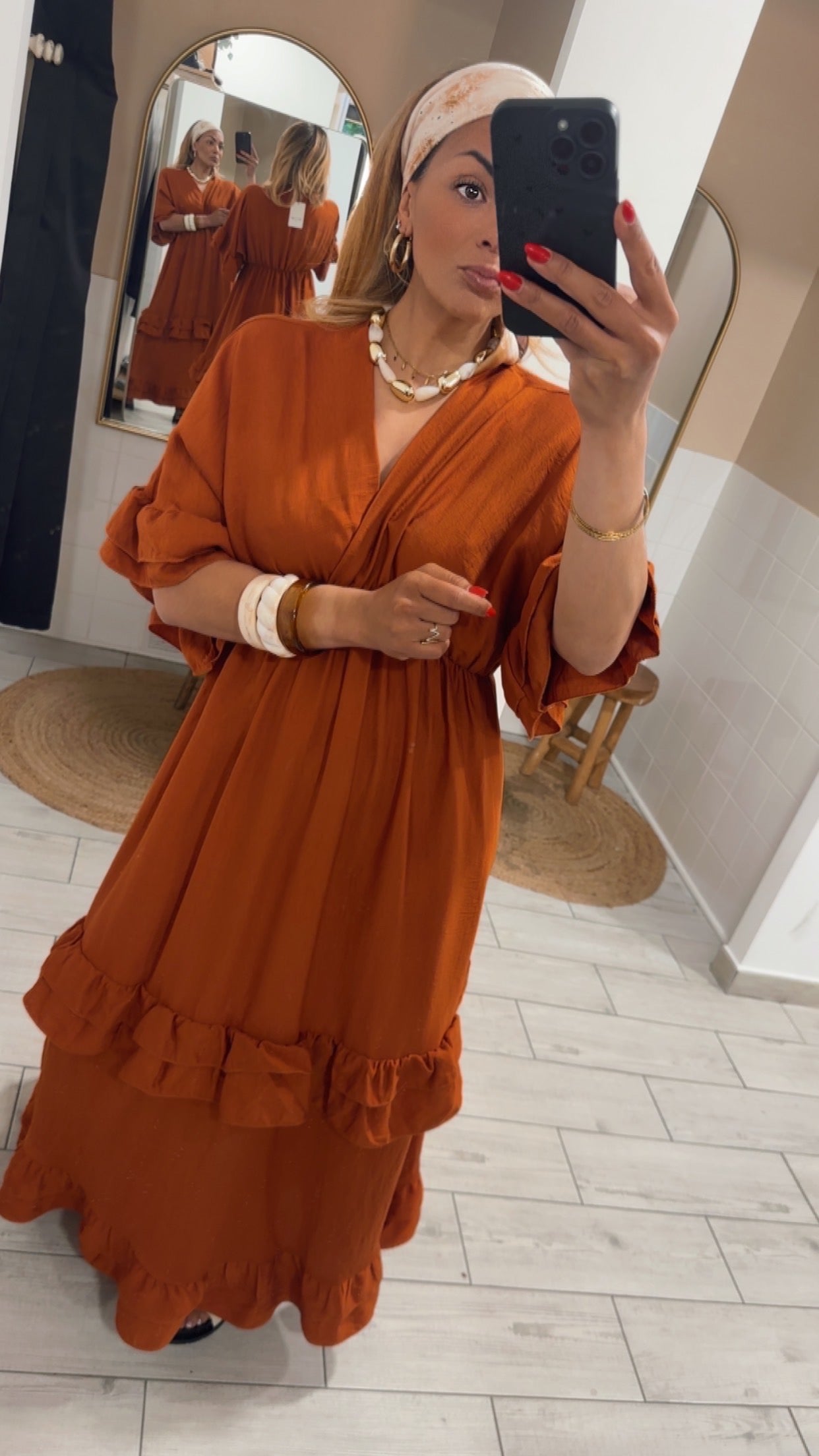 Robe Alyssa rouille