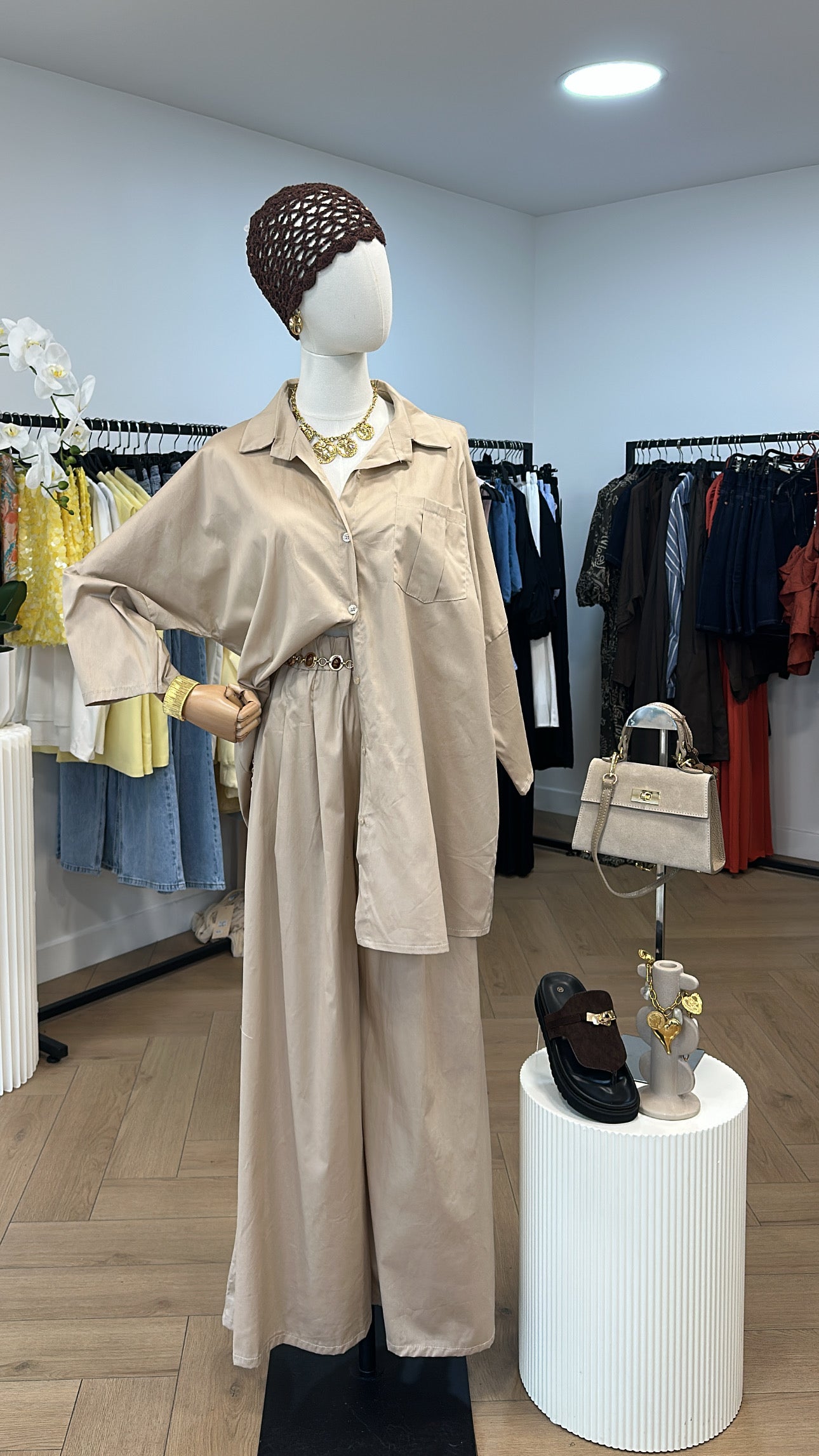 Ensemble pantalon chemise oversize