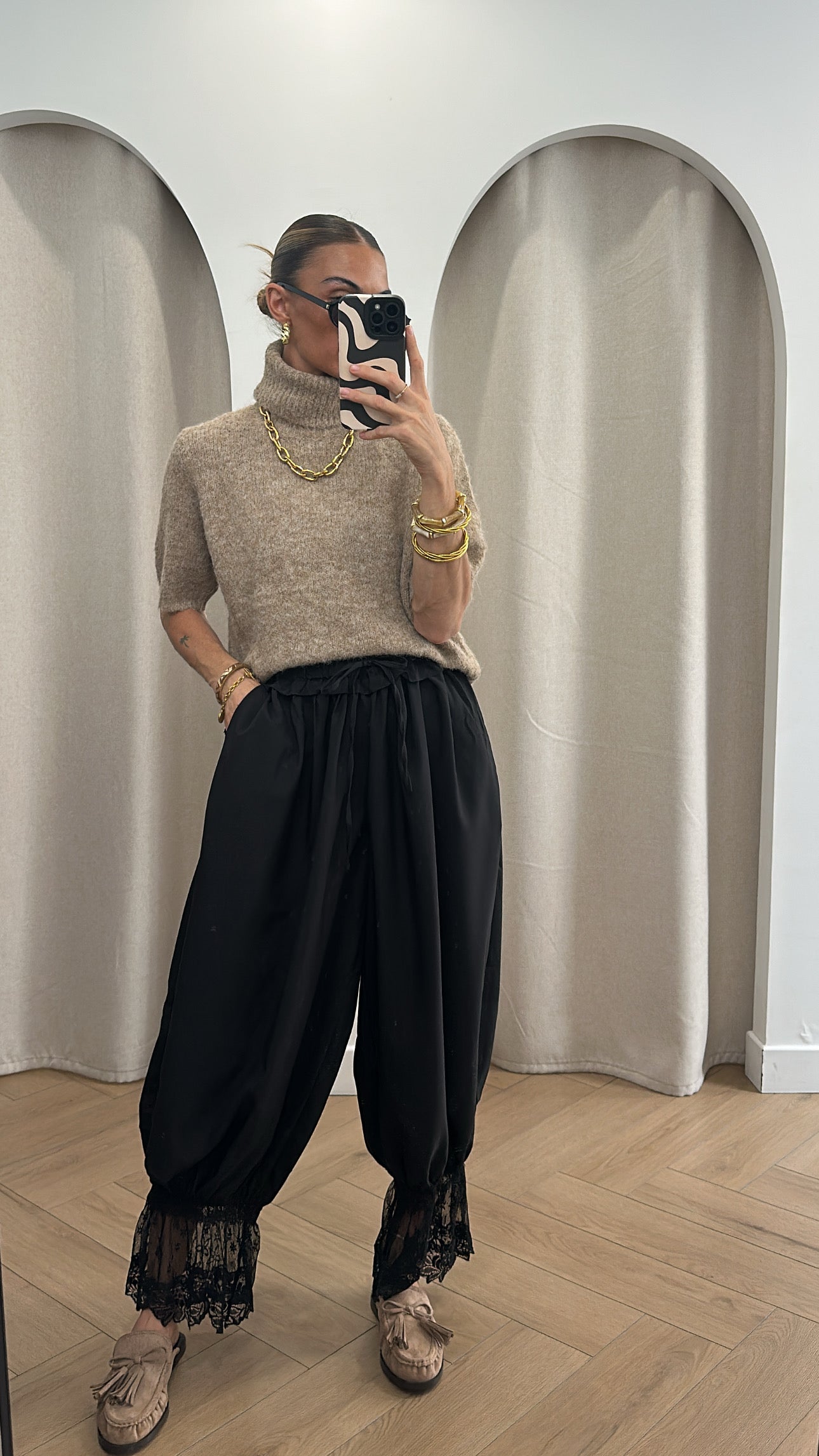 Pull col roulé