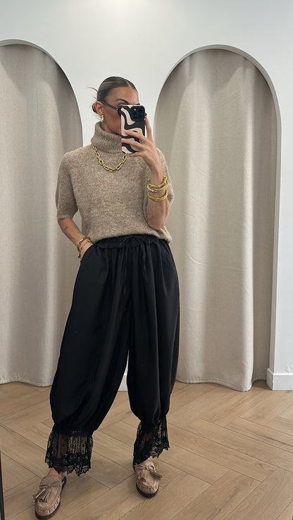 Pull col roulé