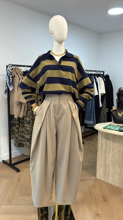 Pantalon pince kaki