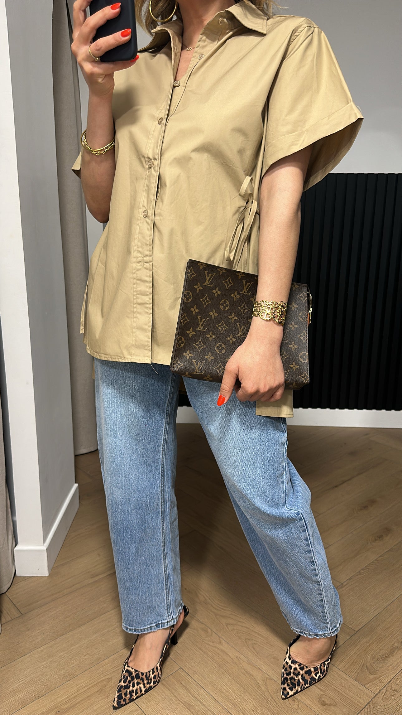 Chemise Camel manche courte