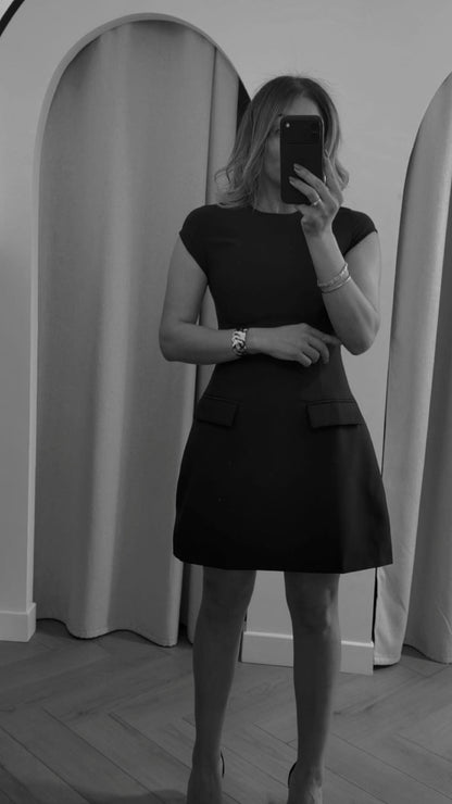Robe trapèze noir