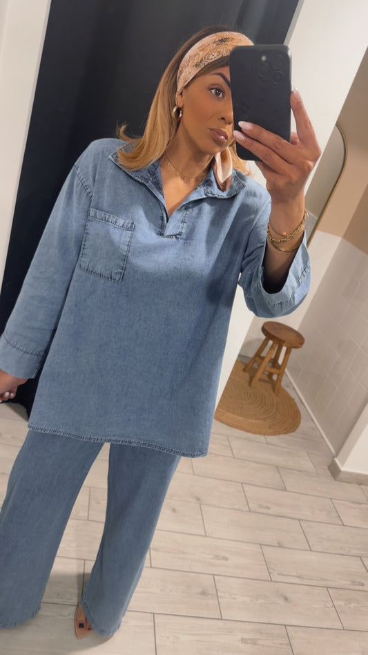 Ensemble bleu jean