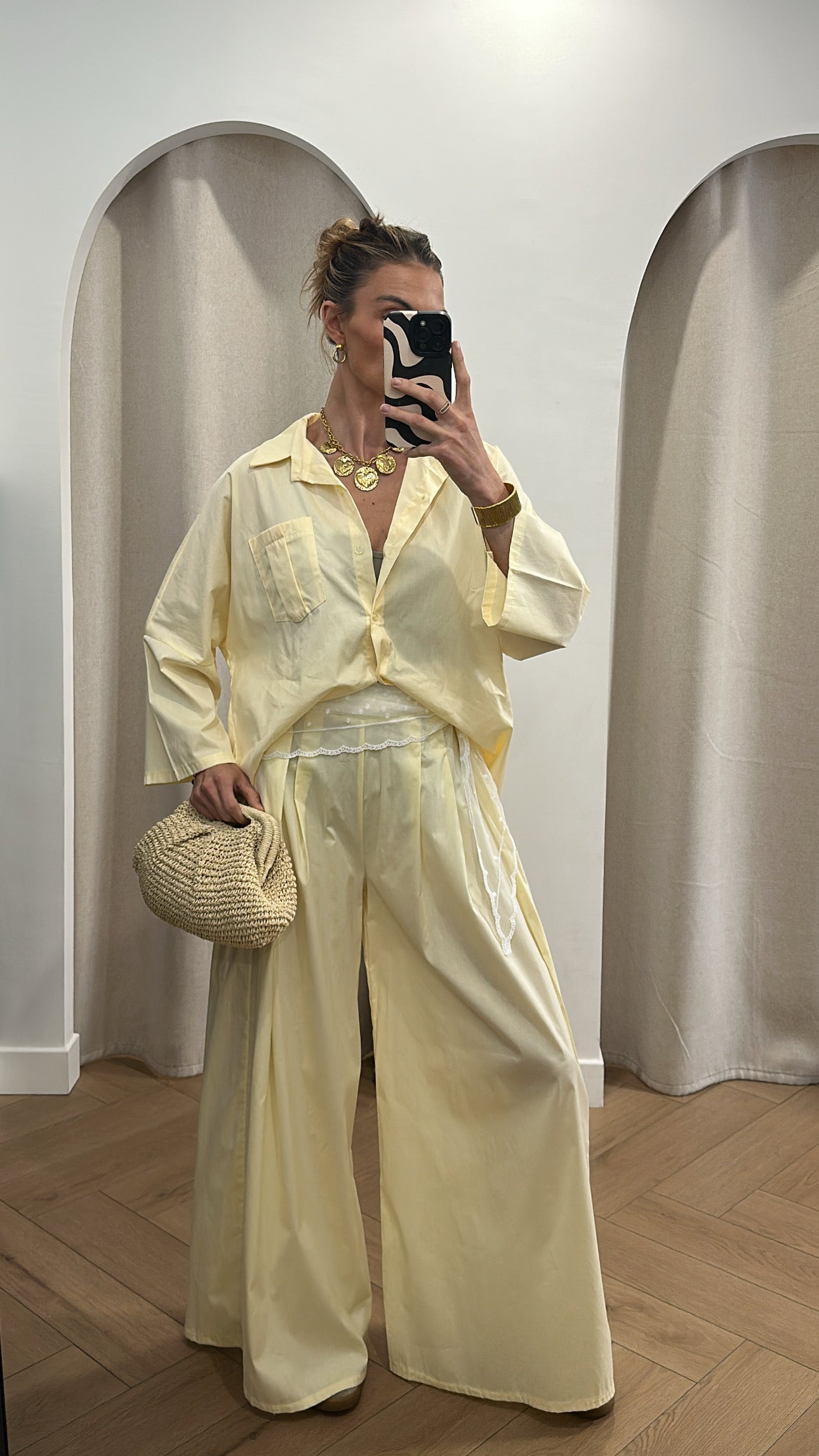 Ensemble pantalon chemise oversize