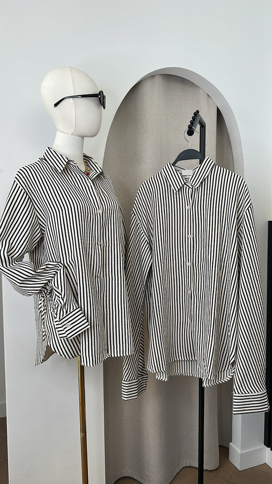 Chemise rayé manche structurée