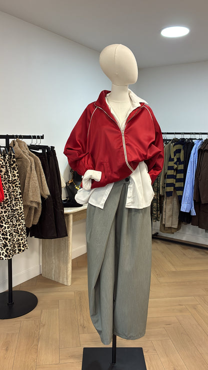 Bombers satiné rouge