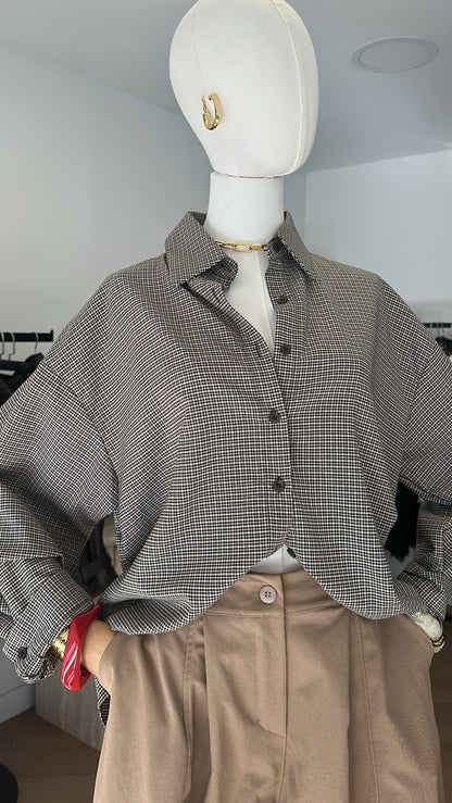 Chemise à carreaux noeud