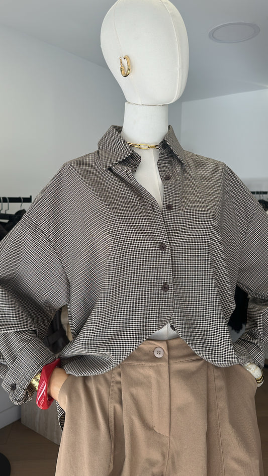 Chemise à carreaux noeud