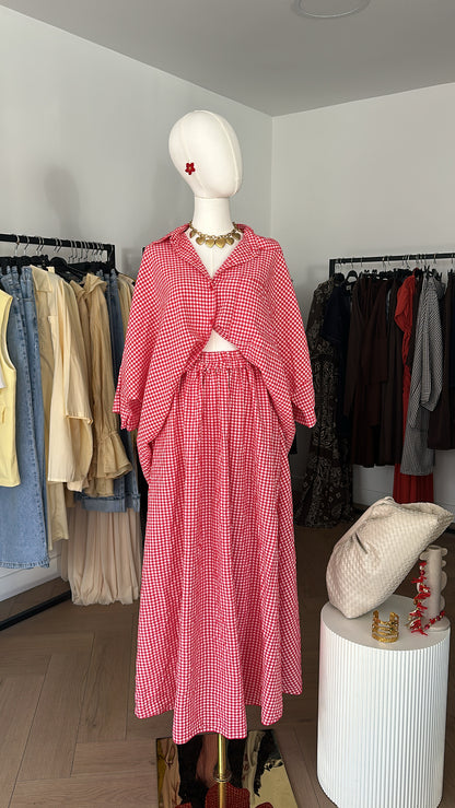 Ensemble Vichy rouge