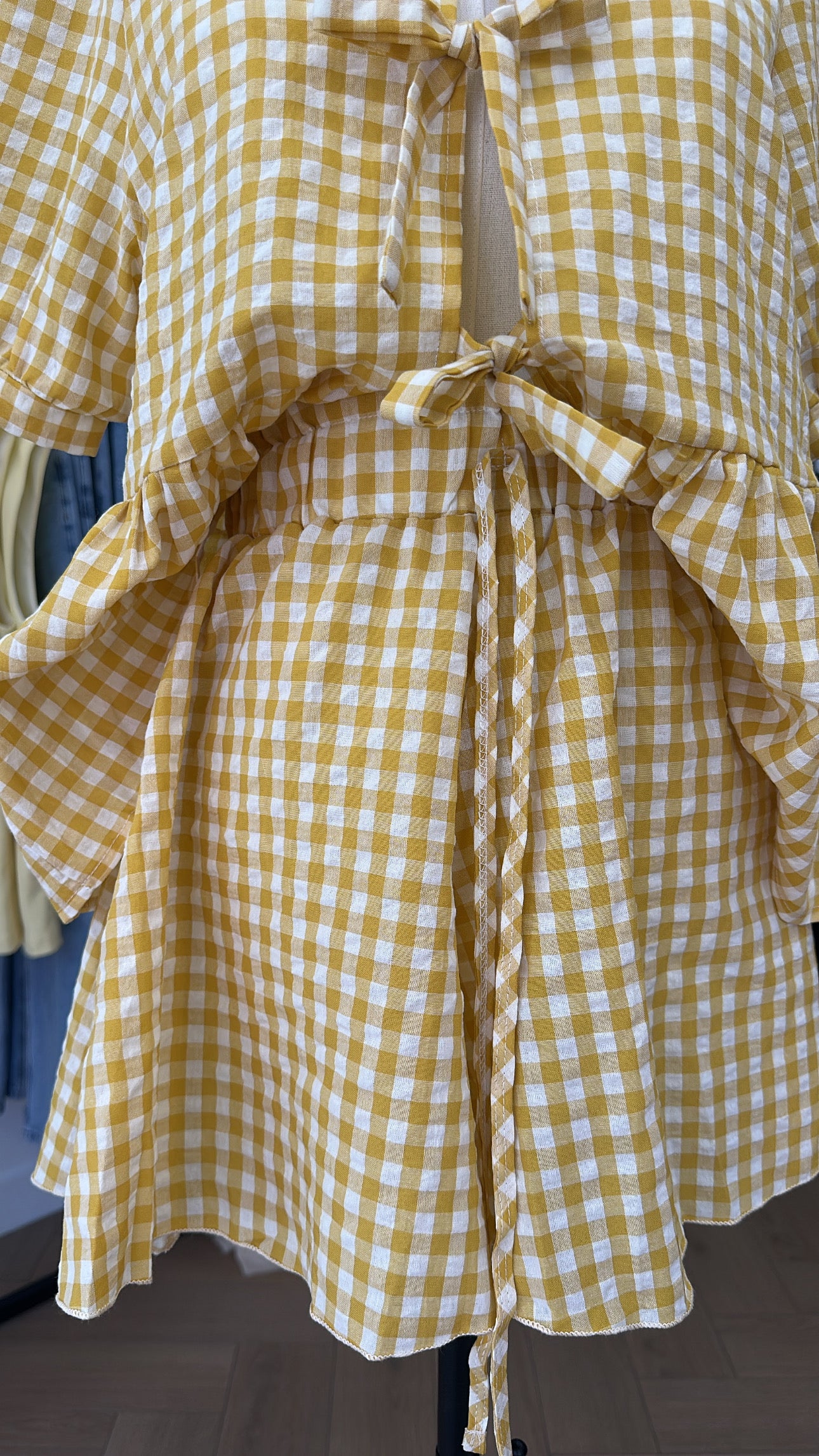 Ensemble Vichy short jaune