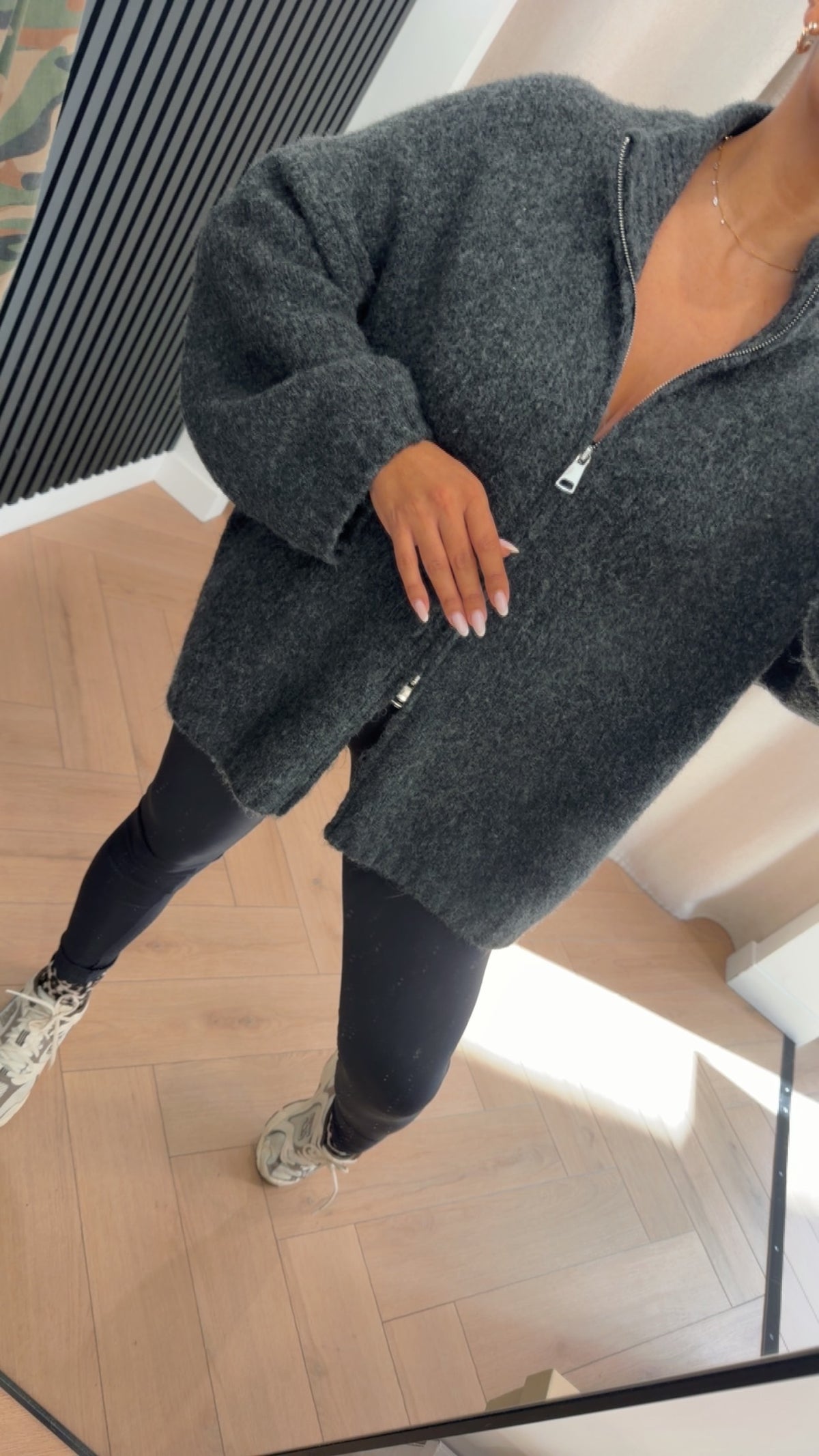 Gilet alpaga gris anthracite