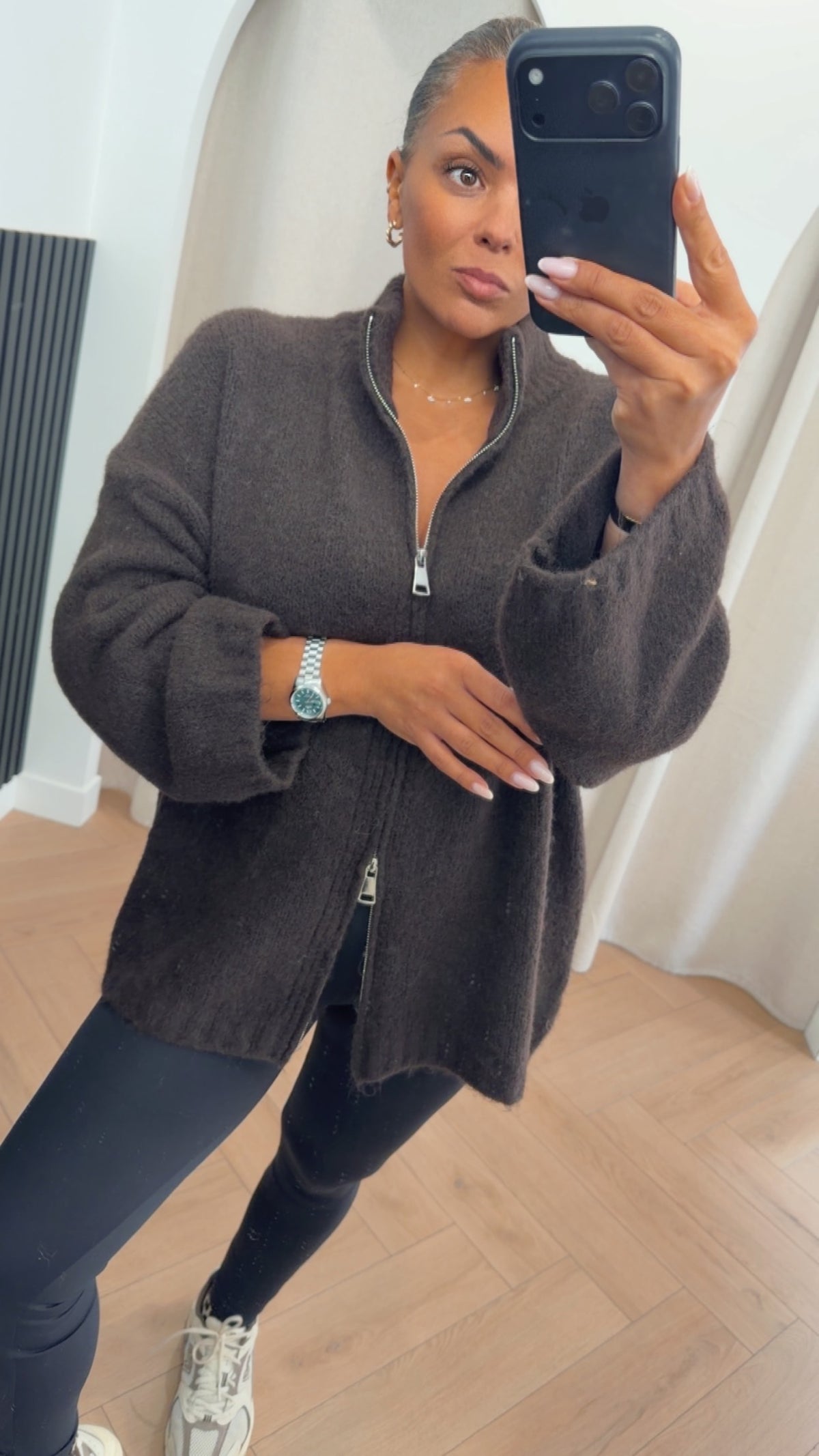 Gilet alpaga chocolat