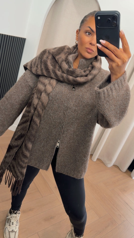 Gilet alpaga taupe