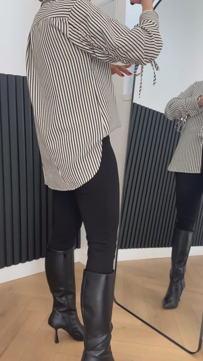 Chemise rayé manche structurée