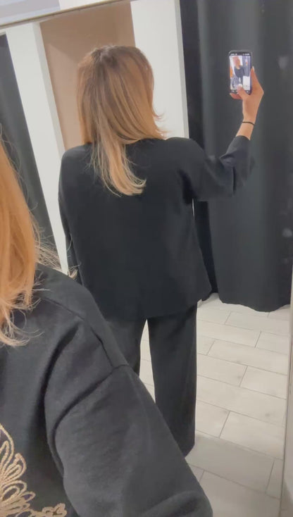 Ensemble brodé noir