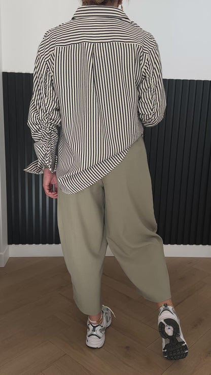 Chemise rayé manche structurée